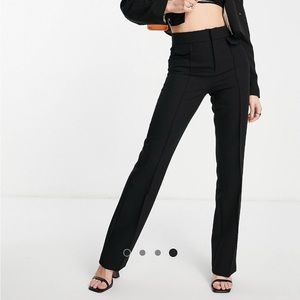 Mango Front Seam Pleat Pants